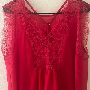 Red Hot Lace Date Night Top
